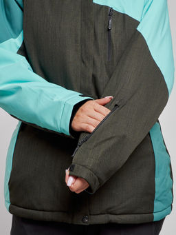 Горнолыжный костюм женский большого размера зимний бирюзового цвета 03963Br - Chunmai фото 6