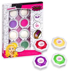Набор детской декор. косметики Bondibon Eva Moda, BOX 27,5*19,5*3 см; 4 футляра со спонжем и колорир