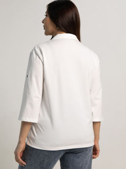 Блуза Оттенки нежности (белая/цветы) Б15712-18М - Lt collection фото 3
