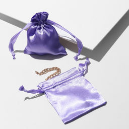 Цена за 50 шт. Мешочек подарочный атласный, 10x12см, цвет сиреневый