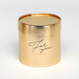 Набор золотых шляпных коробок 2 в 1 For you, 12 х 12, 15 х 15 см - Дарите счастье фото 4