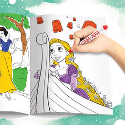 Цена за 3 шт. Раскраска, А5, 16 стр., Принцессы