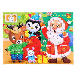 Цена за 3 шт. Пазл «В ожидании Нового года», 24 детали