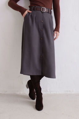 Юбка на пуговицах длины миди - Martichelli фото 13