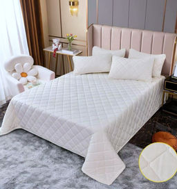 Покрывало Велюровое H Кремовый 220x240 Евро