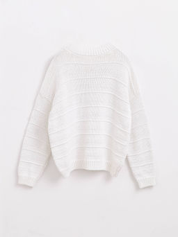 CONTE Фактурный джемпер крупной вязки из натурального хлопка LDK 180 white - Conte elegant фото 7
