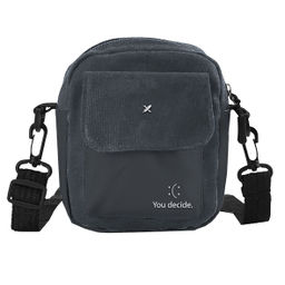 Сумка кросс-боди LOREX CROSS BODY SQUARE YOU DECIDE 14x18x5 см серый твилл молния, вышивка, 1 карман универс.
