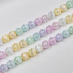 Бусины для украшений из Селенита тон. (45 бусин) 38 см