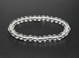 Браслет из горного хрусталя искусственного шарик 6мм