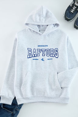 Kar Melanj Oversize/Genis Kesim Kapusonlu Ici Polarl?/S?cak Tutan Nak?sl? Sweatshirt TMNAW25SW00068 - Trendyolmilla фото 6