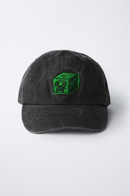 6-14 YEARS/ WASHED EFFECT CAP WITH MINECRAFT MOJANG AB. EMBROIDERY - Zara фото 4