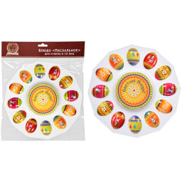 Цена за 2 шт. Блюдо Пасхальное для кулича и 12 яиц d-25см "Marmiton"