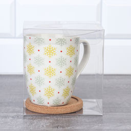 Подарочный набор Кружка 400 мл с подставкой под горячее / K5098/ АКЦИЯ