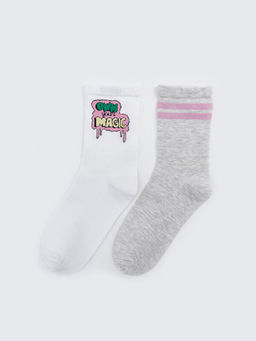 Desenli Kad?n Soket ?orap 2li