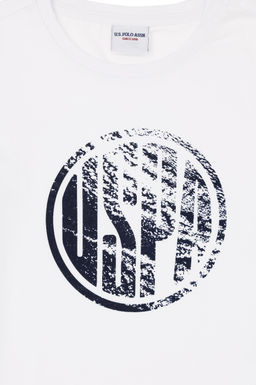 U. S. Polo Assn / Белая базовая футболка с круглым вырезом для мальчиков - U.s. polo assn фото 8