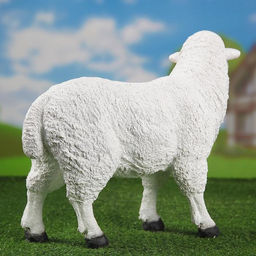 Садовая фигура из полистоуна «Овечка», 33 см