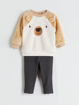 Bisiklet Yaka Erkek Bebek Sweatshirt ve Tayt