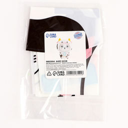 Цена за 3 шт. Воздушный шар фольгированный 28" «Кошка в костюме коровы», фигура