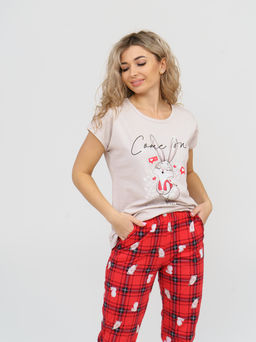 800 Пижама "Красная клетка"