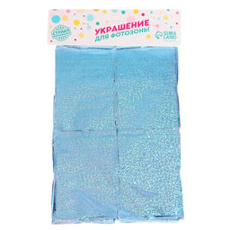 Праздничный занавес голография, 100 200 см., цвет голубой - Страна карнавалия фото 3