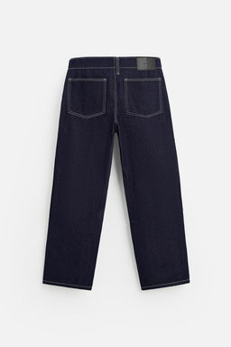 STRAIGHT-LEG TOPSTITCHED JEANS - Zara фото 7