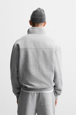 BASIC QUARTER ZIP SWEATSHIRT - Zara фото 4