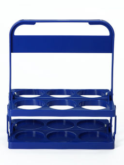 Переноска, подставка для 6 бутылок, 33 х 27,2 х 18 см, внутренний диаметр 7,8 см, синий - Simaland фото 2