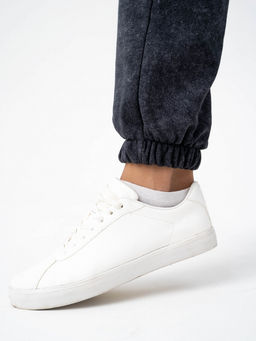 эффект варенки! Брюки джоггеры из футера 3-х нитки с петлей,графитовый - Binita фото 9