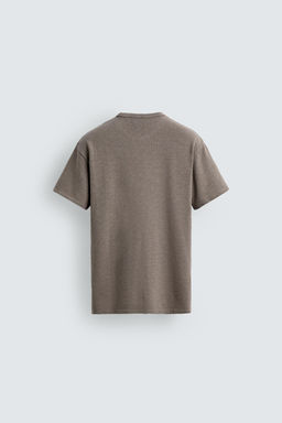 CAMISETA PUNTO LAVADO PARCHES / Gris topo - Zara фото 8