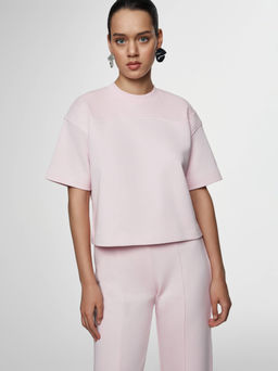 CONTE Брюки из футера с рельефными швами и разрезами LBK 2595 crystal pink - Conte elegant фото 4