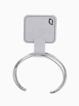 Браслет металл Афина многослойный, цвет серебро