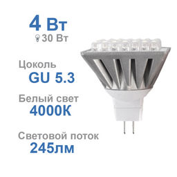 Светодиодная лампа Komiron Empire MR16-GU5.3-49LED-F6 WARM WHITE 3000 - ГалеонТрейд фото 3