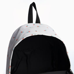 Рюкзак школьный текстильный Цветы, 42?14?28 см, белый - Nazamok фото 6