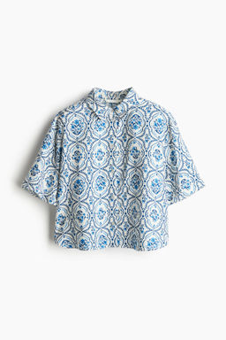 Camisa de sarga de manga corta