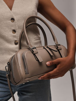 Кожаная сумка Nora DBR 31148 бежевый латте