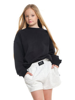 Шорты для девочки подростковые 22-7630 св.серый меланж - Mini maxi фото 2