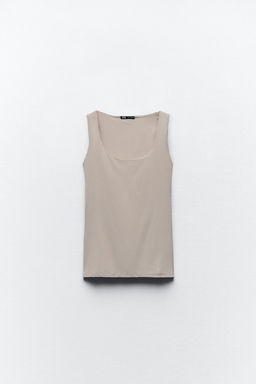 POLYAMIDE TOP WITH WIDE STRAPS - Zara фото 36