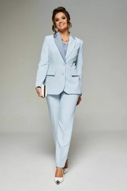Beautiful&Free 6208 небесно-голубой, Брюки, Блуза, Жакет - Beautiful and free фото 3