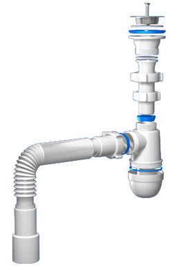 Сифон для мойки "Ани" 1 1/2"х40мм с гибкой трубой С0115