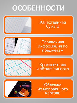 Цена за 15 шт. Тетрадь предметная, 36 листов в клетку, Calligrata «Пиксели. Алгебра»