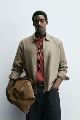 100% LINEN OVERSHIRT - Zara фото 2