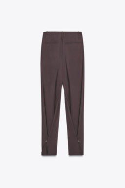 PLEATED TROUSERS WITH BUTTON HEM - Zara фото 10