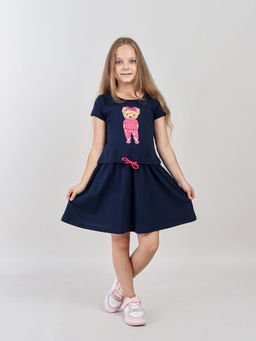 CRB wear / CWKG 63934-41 Платье для девочки,темно-синий