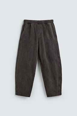 WASHED BALLOON FIT JOGGER TROUSERS - Zara фото 17
