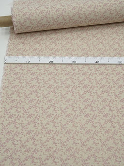 Хлопколен Туаль де Жуи - прованс цветы цв.брусника (на суровом), ш.1.4м, лен-15%, хл-85% - Купава фото 5