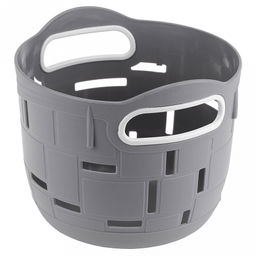 "Домашняя мода" Корзина пластмассовая для хранения "Маэстро" д18см h15см, с ручками, серый (Китай)