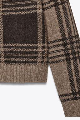 CHECK KNIT CARDIGAN - Zara фото 6