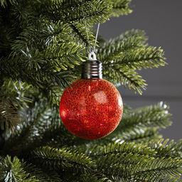 Ёлочный шар Рассвет, d=8 см, 1 LED, от батареек LR44x3, свечение тёплое белое - Luazon lighting фото 2