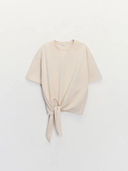 Футболка из хлопка с узлом ZR2605023409-62 / Zarina