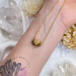 Кулон на цепочке с Яшмой песочной 42 см +